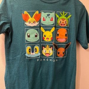 COPY - 5/$10 Kids Pokémon short sleeve green tee, size large